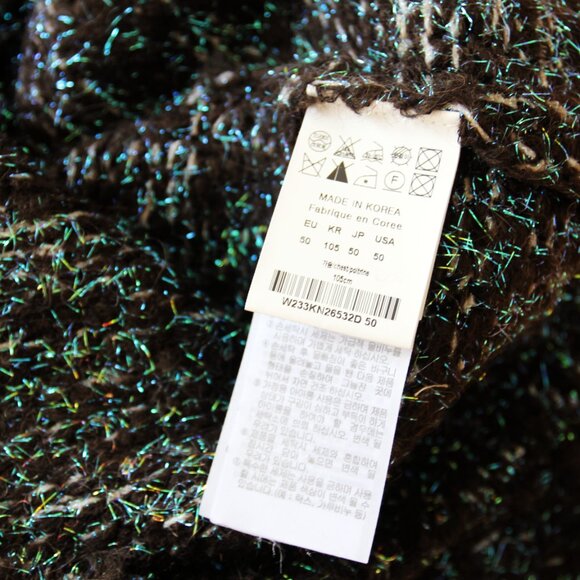 BNWT AW23 WOOYOUNGMI METALLIC THREAD SWEATER 50 - Picture 9 of 10